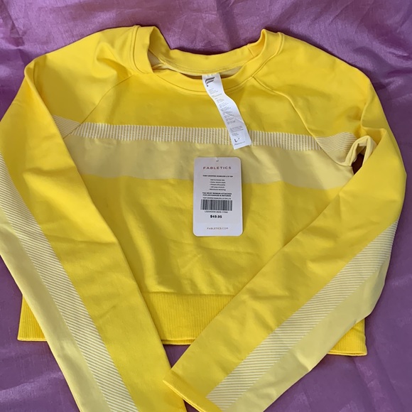Yellow and black fabletics workout 2 piece outfit - Picture 2 of 4